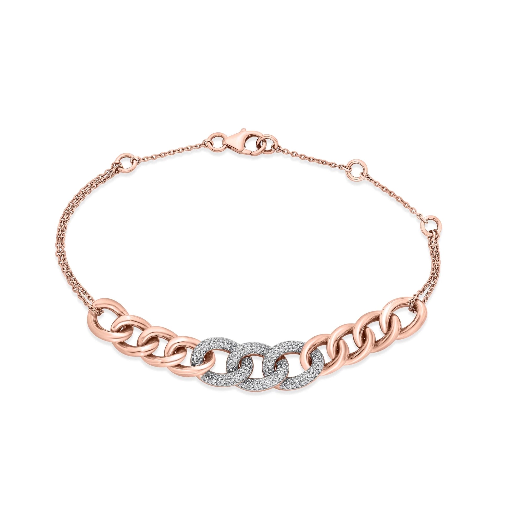 Cuban Triple Link Spark Bracelet - Zen Diamond India