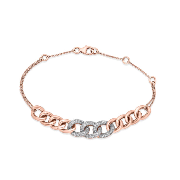 Cuban Triple Link Spark Bracelet - Zen Diamond India