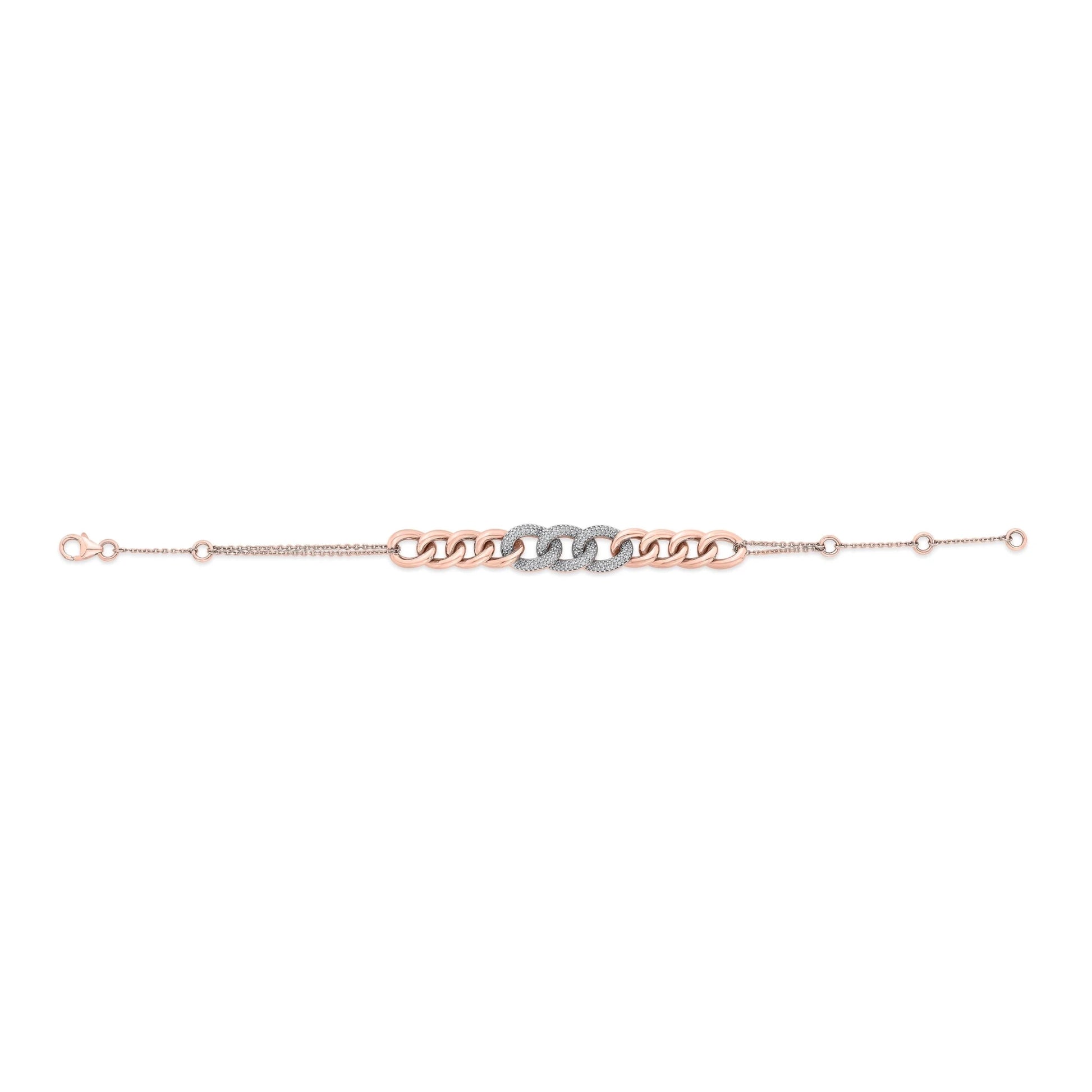 Cuban Triple Link Spark Bracelet - Zen Diamond India