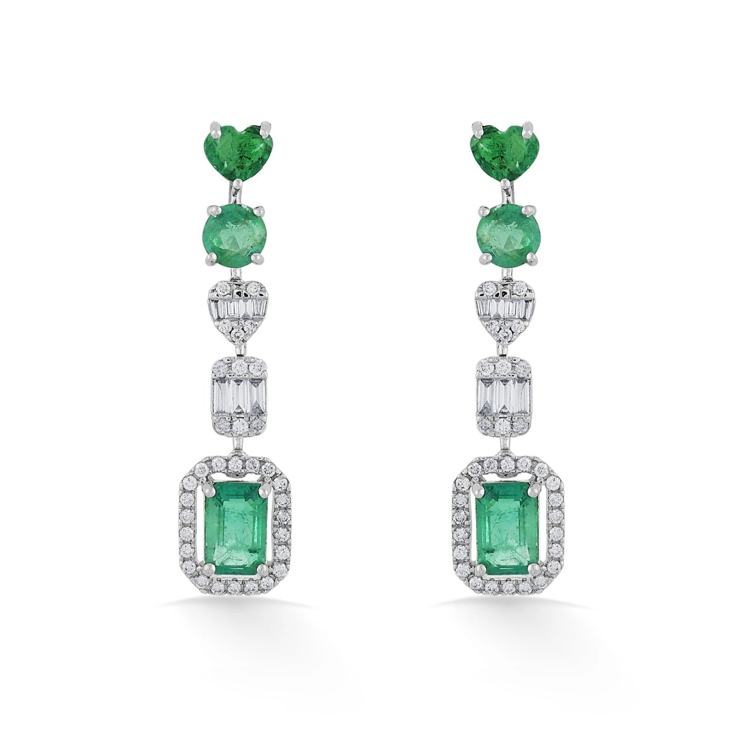 Tryst Emerald Affair Glow Earrings - Zen Diamond India