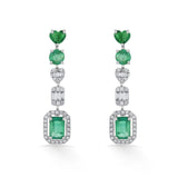 Tryst Emerald Affair Glow Earrings - Zen Diamond India