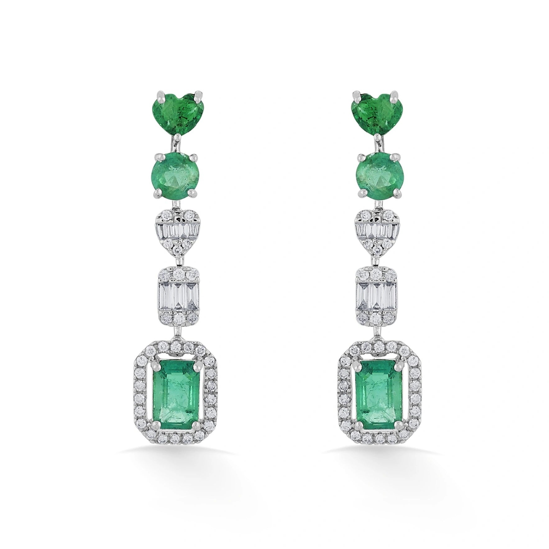 Tryst Emerald Affair Glow Earrings - Zen Diamond India