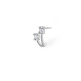 Classic Twin Radiance Baguette Curve Earrings - Zen Diamond India