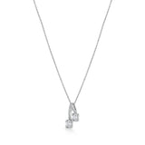 Classic Twin Gleam Drop Pendant - Zen Diamond India