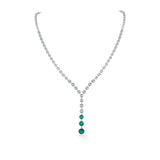 Tryst Emerald Drop Serenade Necklace - Zen Diamond India
