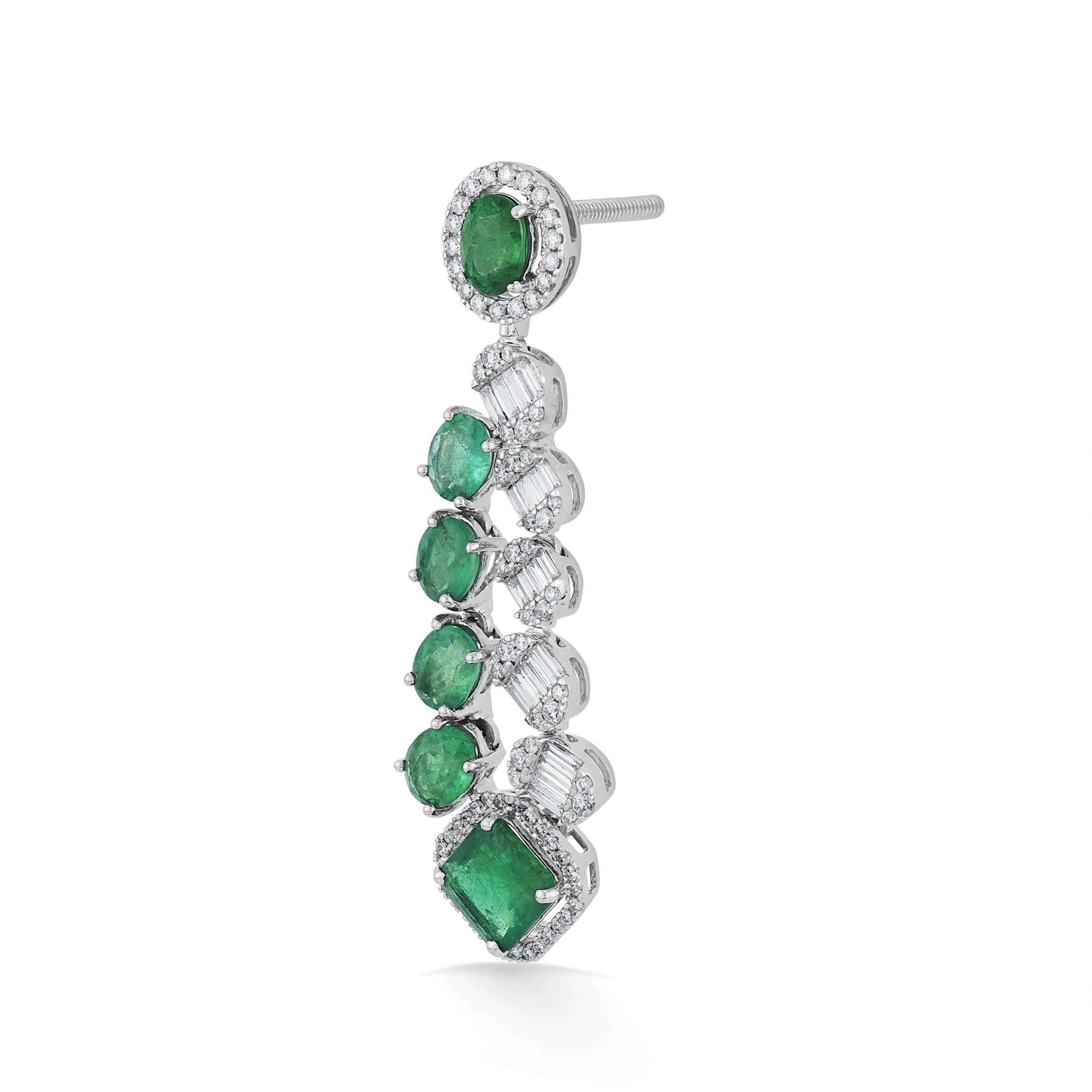Tryst Verdant Vogue Cascade Earrings - Zen Diamond India