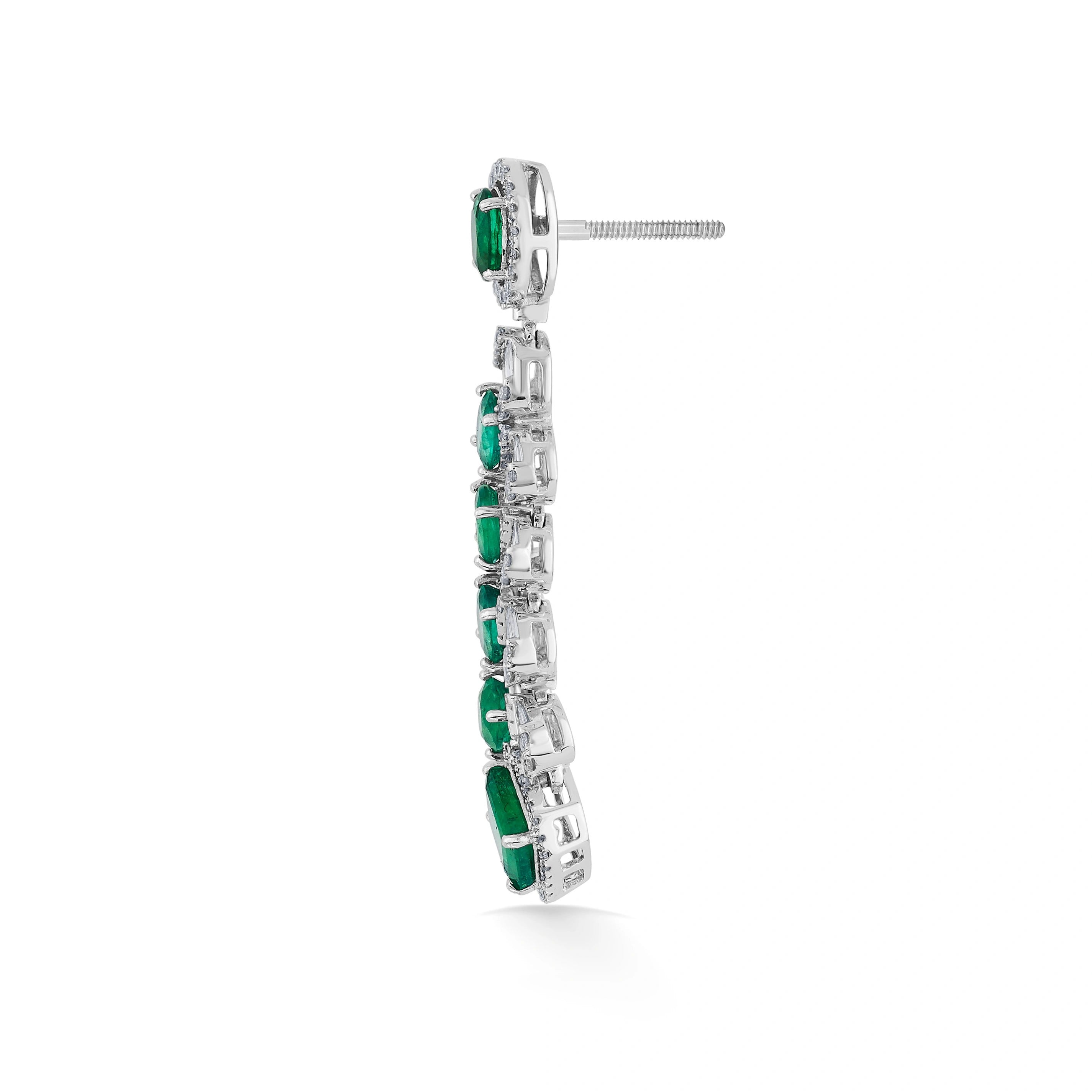 Tryst Verdant Vogue Cascade Earrings - Zen Diamond India