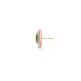 Color Pop Olive Oval Halo Studs - Zen Diamond India