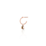 Color Pop Citrine Halo Drop Chain Earrings - Zen Diamond India