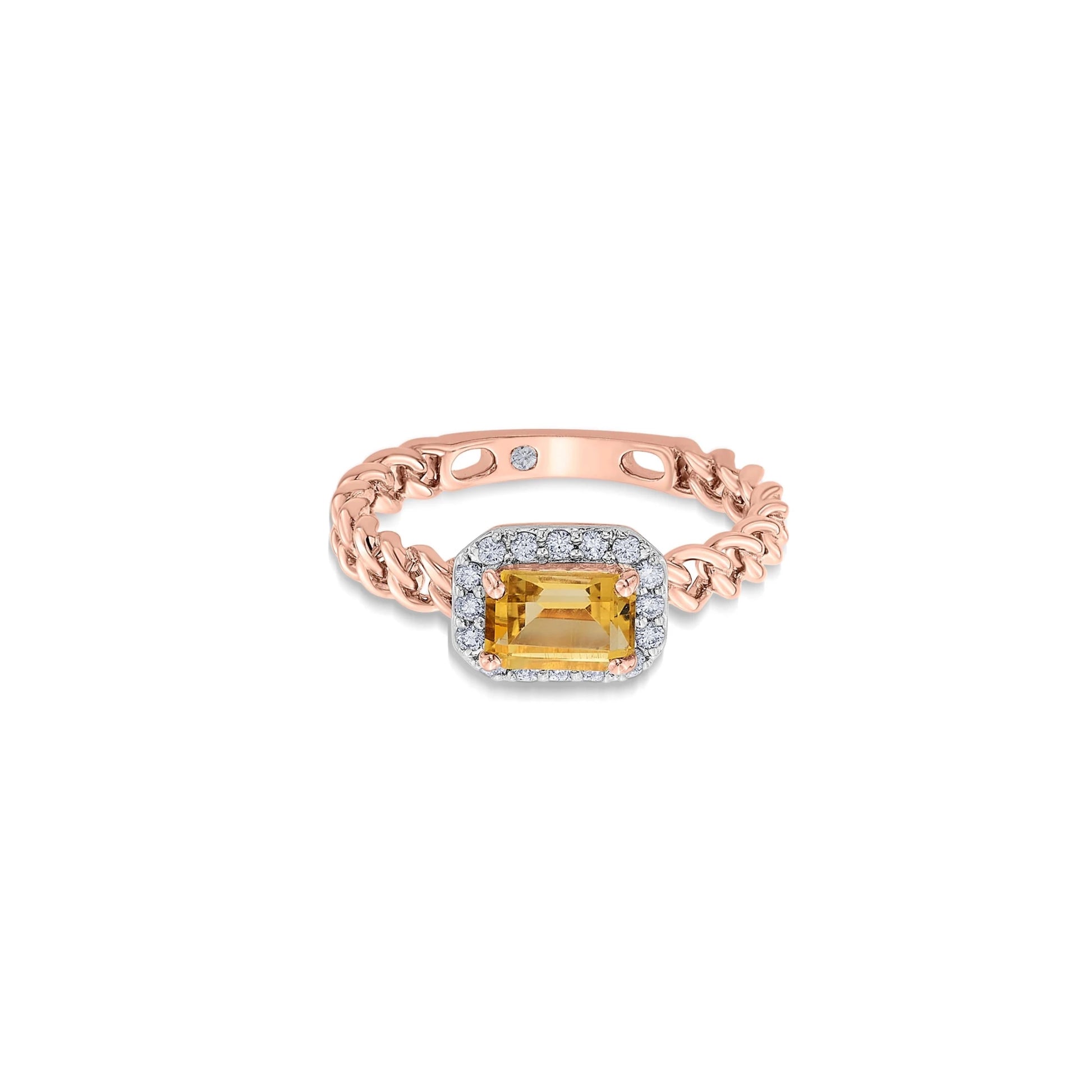 Color Pop Elegant Halo Accent Ring - Zen Diamond India