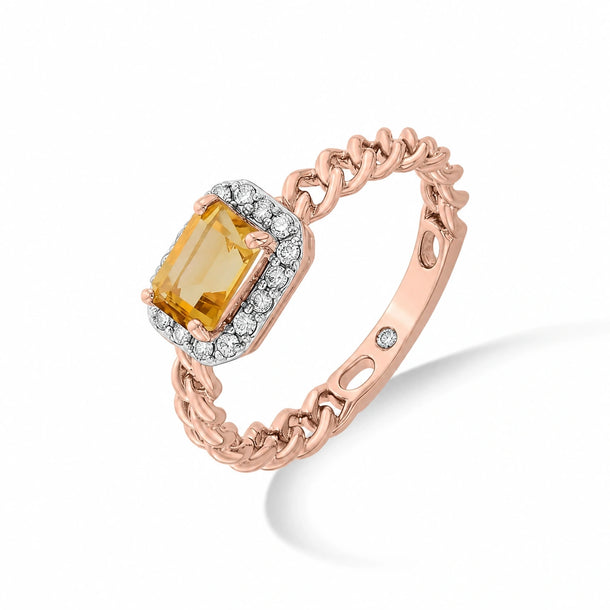 Color Pop Elegant Halo Accent Ring