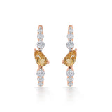 Color Pop Citrine Marquise Sparkle Drop Earrings - Zen Diamond India