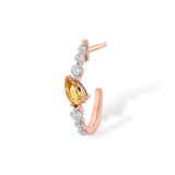 Color Pop Citrine Marquise Sparkle Drop Earrings - Zen Diamond India