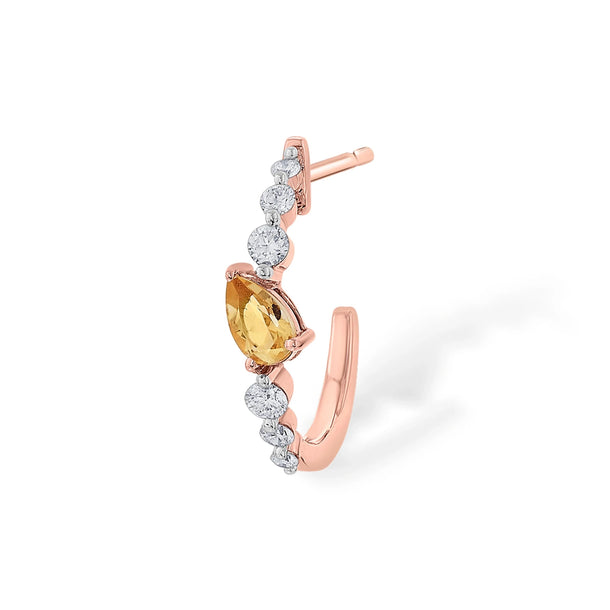 Color Pop Citrine Marquise Sparkle Drop Earrings - Zen Diamond India