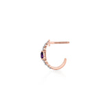 Color Pop Amethyst Teardrop Sparkline Earrings - Zen Diamond India
