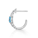 Color Pop Blue Topaz Teardrop Sparkline Earrings - Zen Diamond India