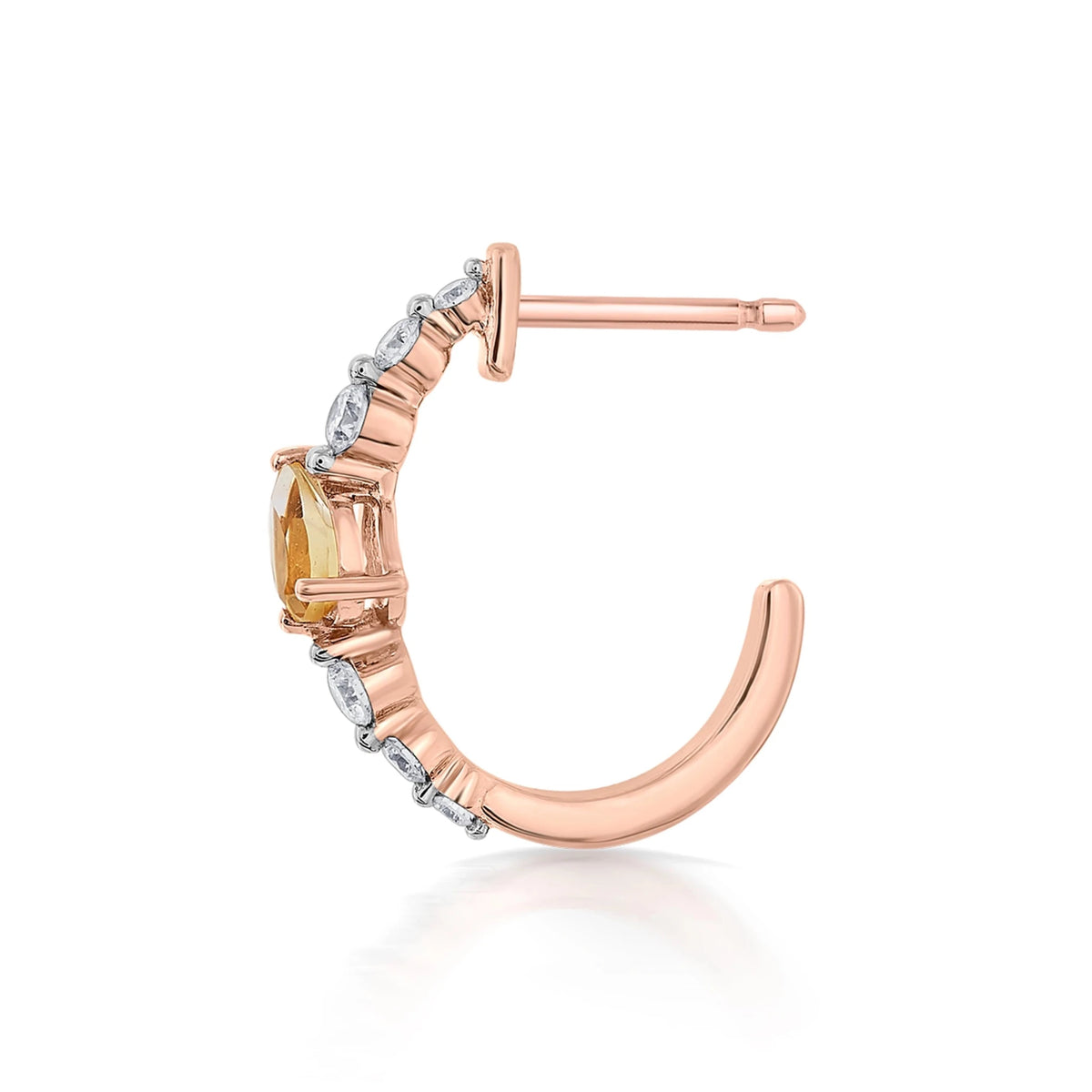 Color Pop Citrine Marquise Sparkle Drop Earrings - Zen Diamond India