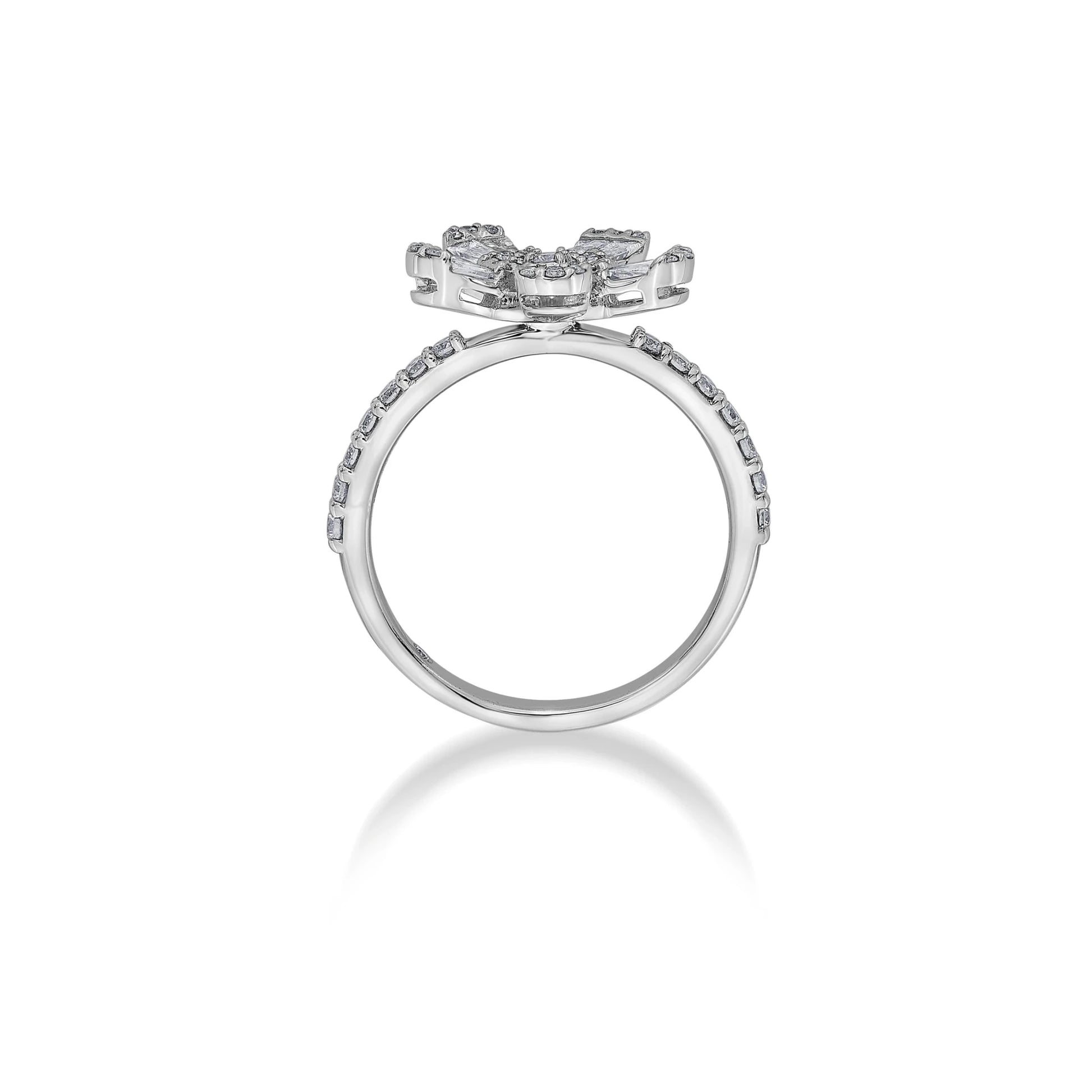 Classic Radiant Petal Ring - Zen Diamond India