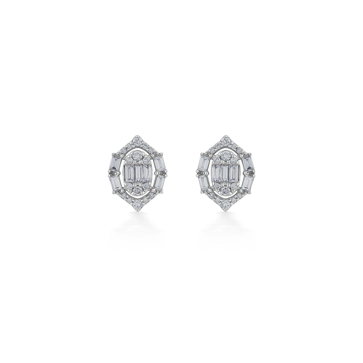 Classic Oval Radiance Diamond Stud Earrings - Zen Diamond India