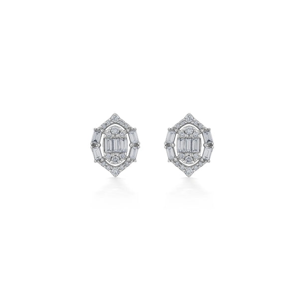 Classic Oval Radiance Diamond Stud Earrings - Zen Diamond India