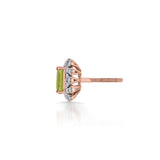 Color Pop Vibrant Peridot Halo Statement Earrings - Zen Diamond India