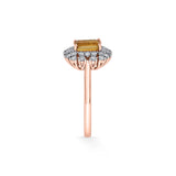 Color Pop Citrine Royal Halo Ring - Zen Diamond India