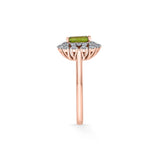 Color Pop Peridot Regal Halo Ring - Zen Diamond India