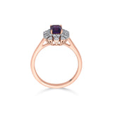 Color Pop Amethyst Royal Halo Ring - Zen Diamond India
