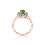 Color Pop Peridot Regal Halo Ring - Zen Diamond India