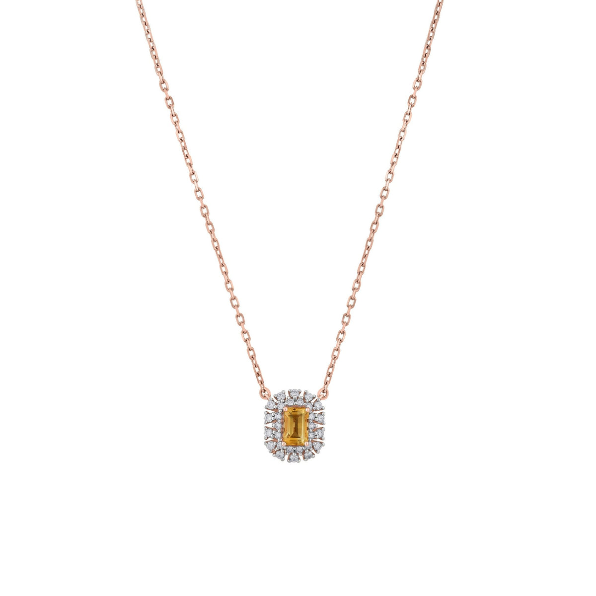 Color Pop Amber Glow Chain Pendant - Zen Diamond India