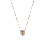 Color Pop Amber Glow Chain Pendant - Zen Diamond India
