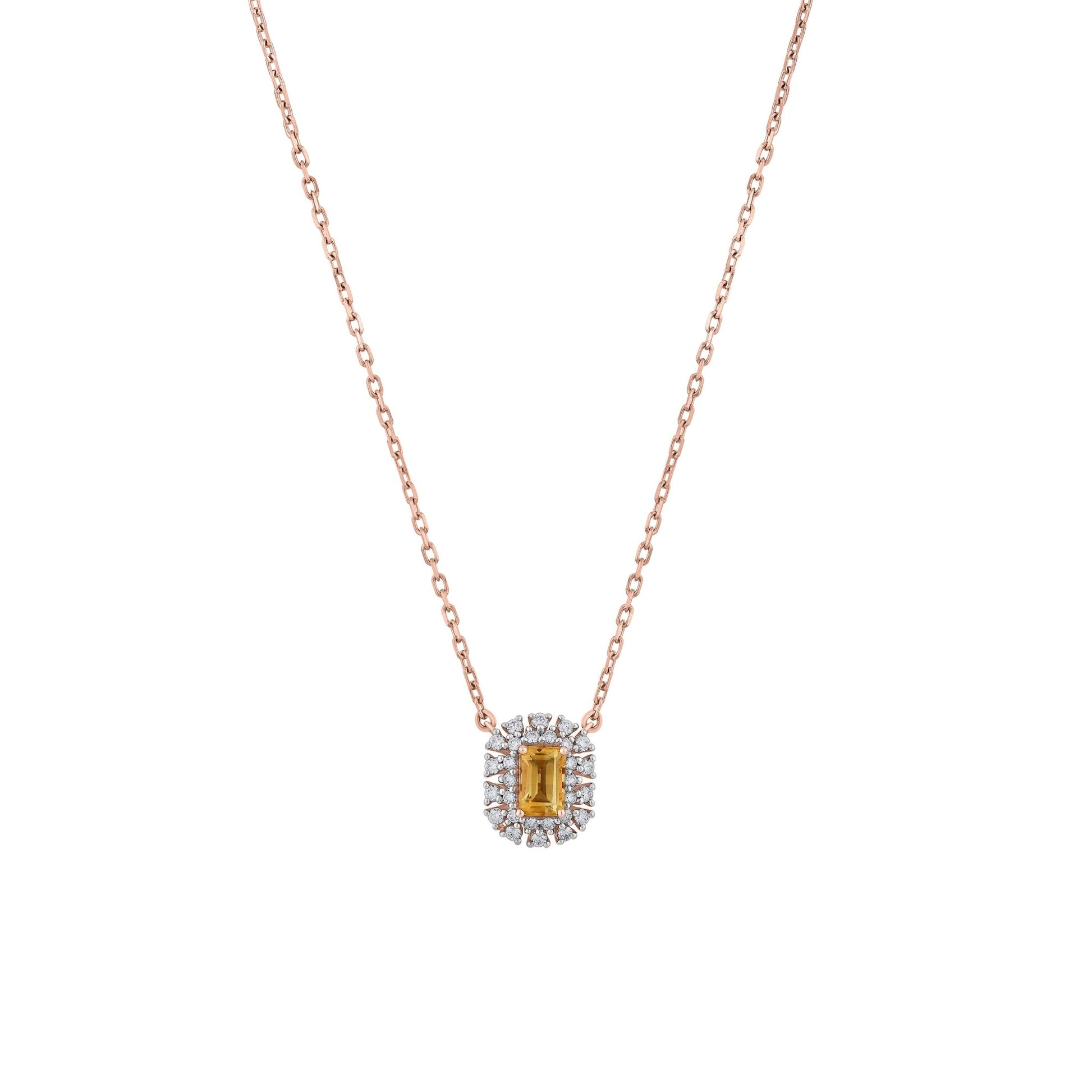 Color Pop Amber Glow Chain Pendant - Zen Diamond India