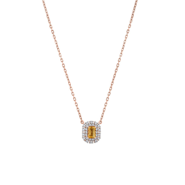 Color Pop Amber Glow Chain Pendant - Zen Diamond India