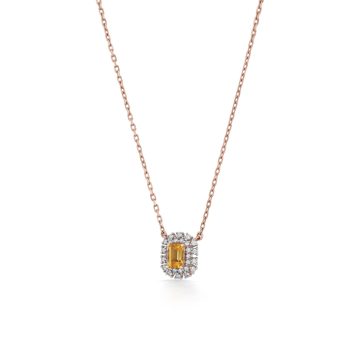 Color Pop Amber Glow Chain Pendant - Zen Diamond India