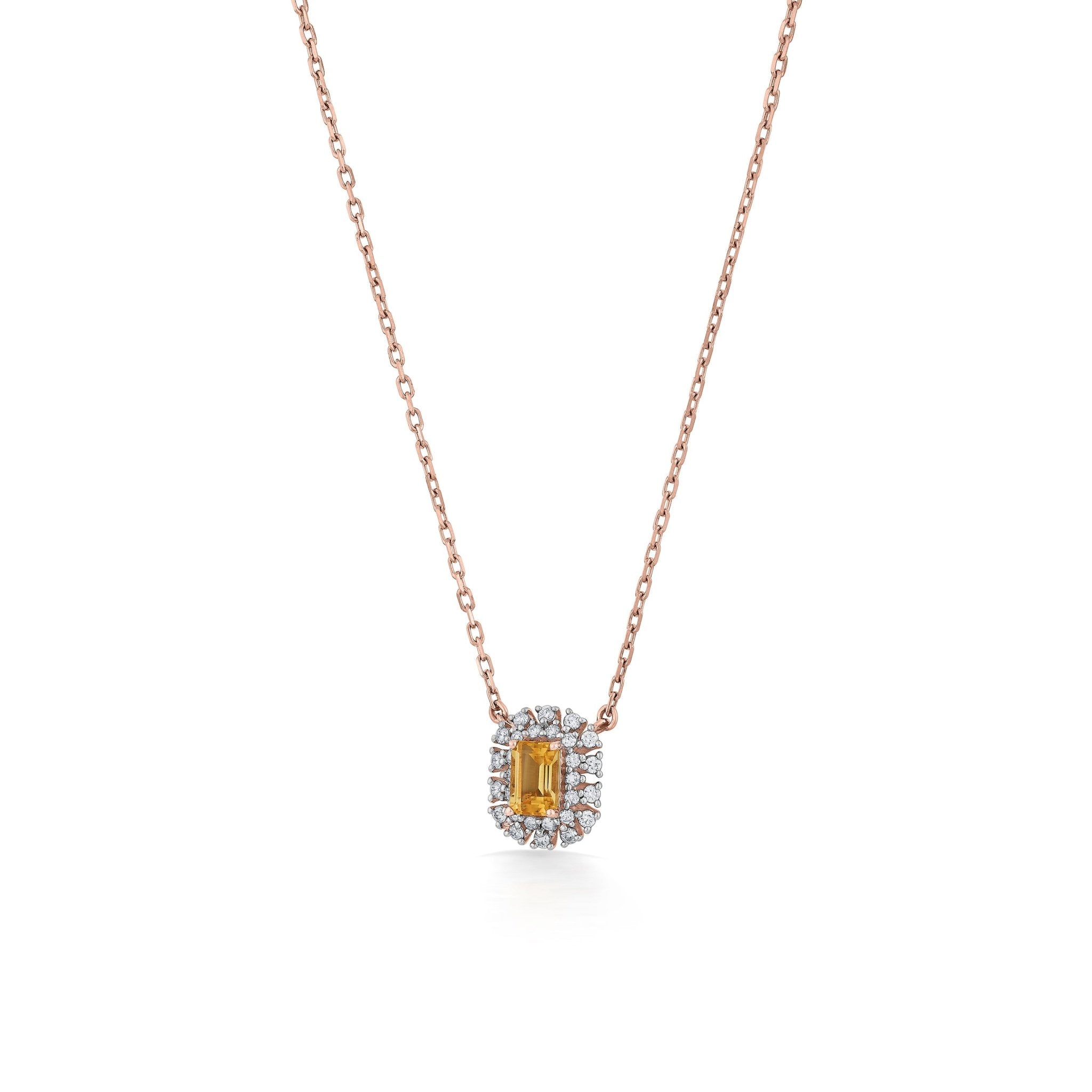 Color Pop Amber Glow Chain Pendant - Zen Diamond India