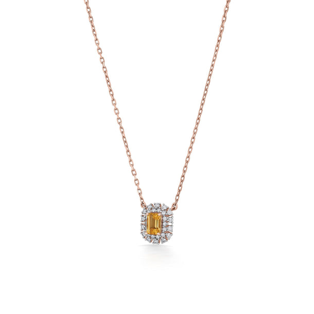 Color Pop Amber Glow Chain Pendant - Zen Diamond India