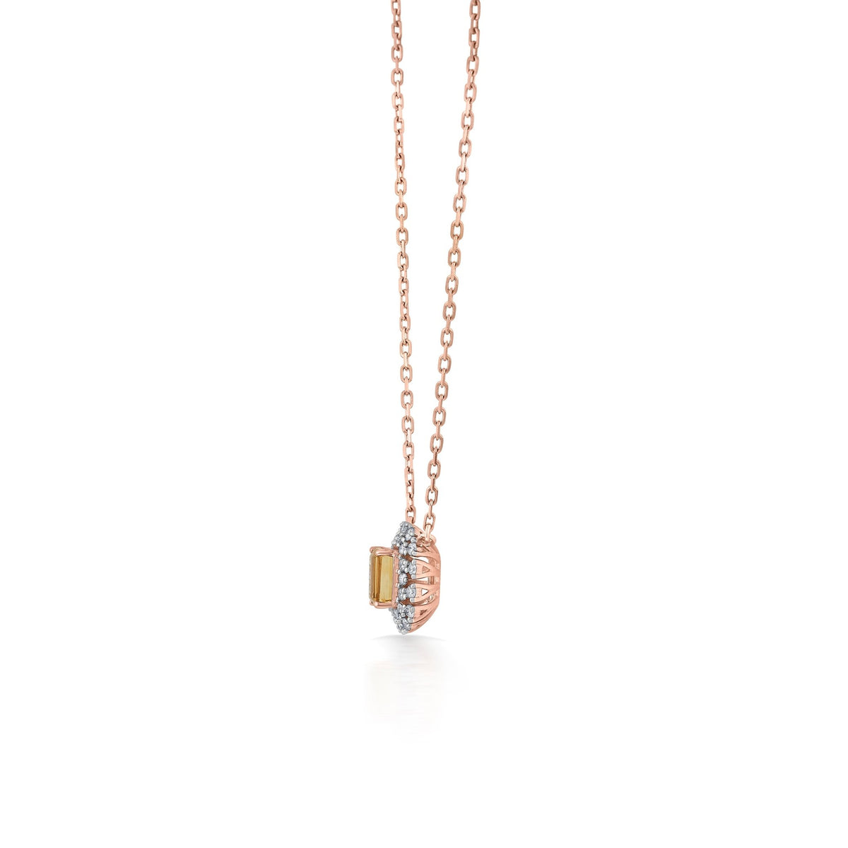 Color Pop Amber Glow Chain Pendant - Zen Diamond India