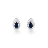 Toren Sapphire Teardrop Studs - Zen Diamond India