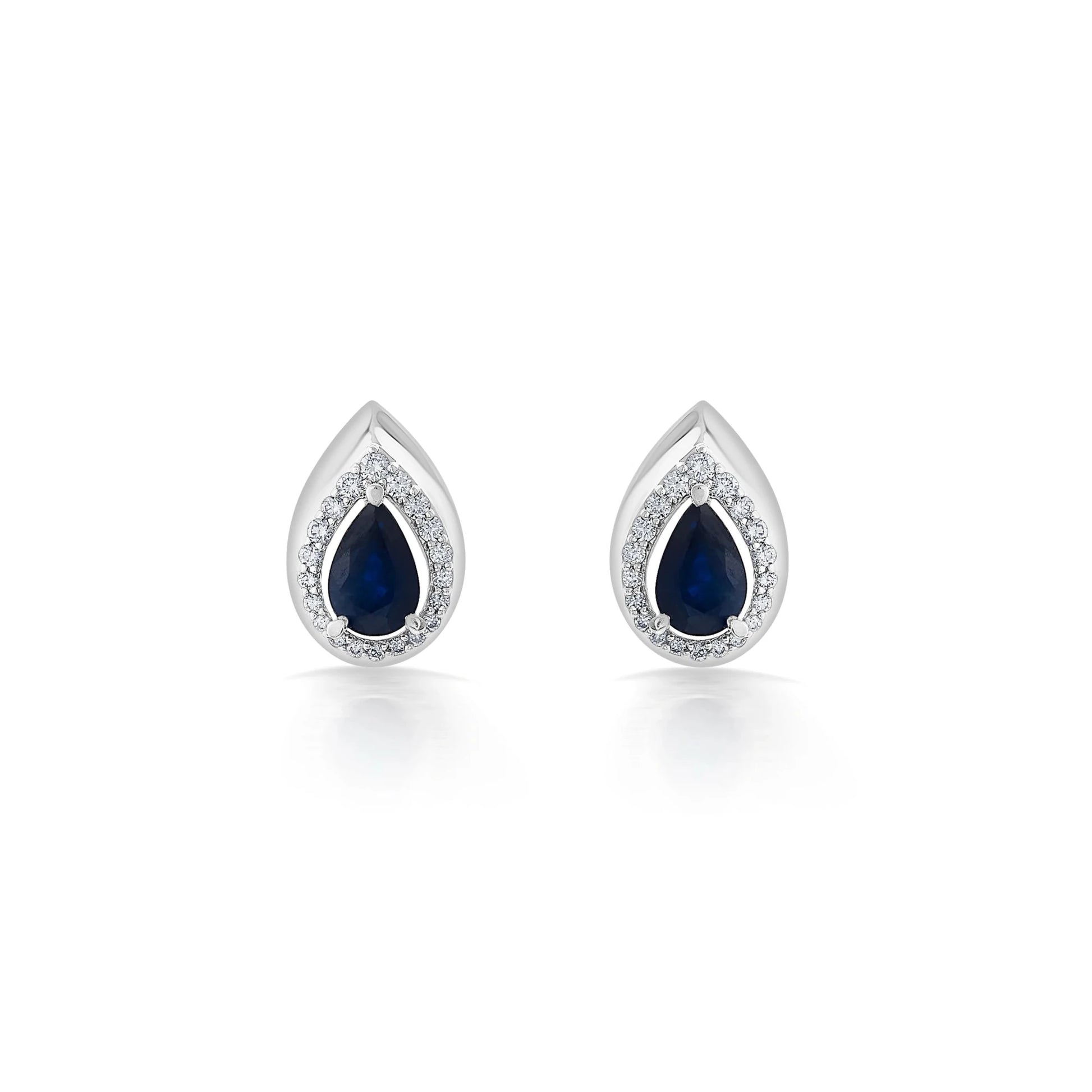 Toren Sapphire Teardrop Studs - Zen Diamond India