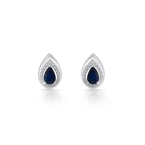 Toren Sapphire Teardrop Studs - Zen Diamond India