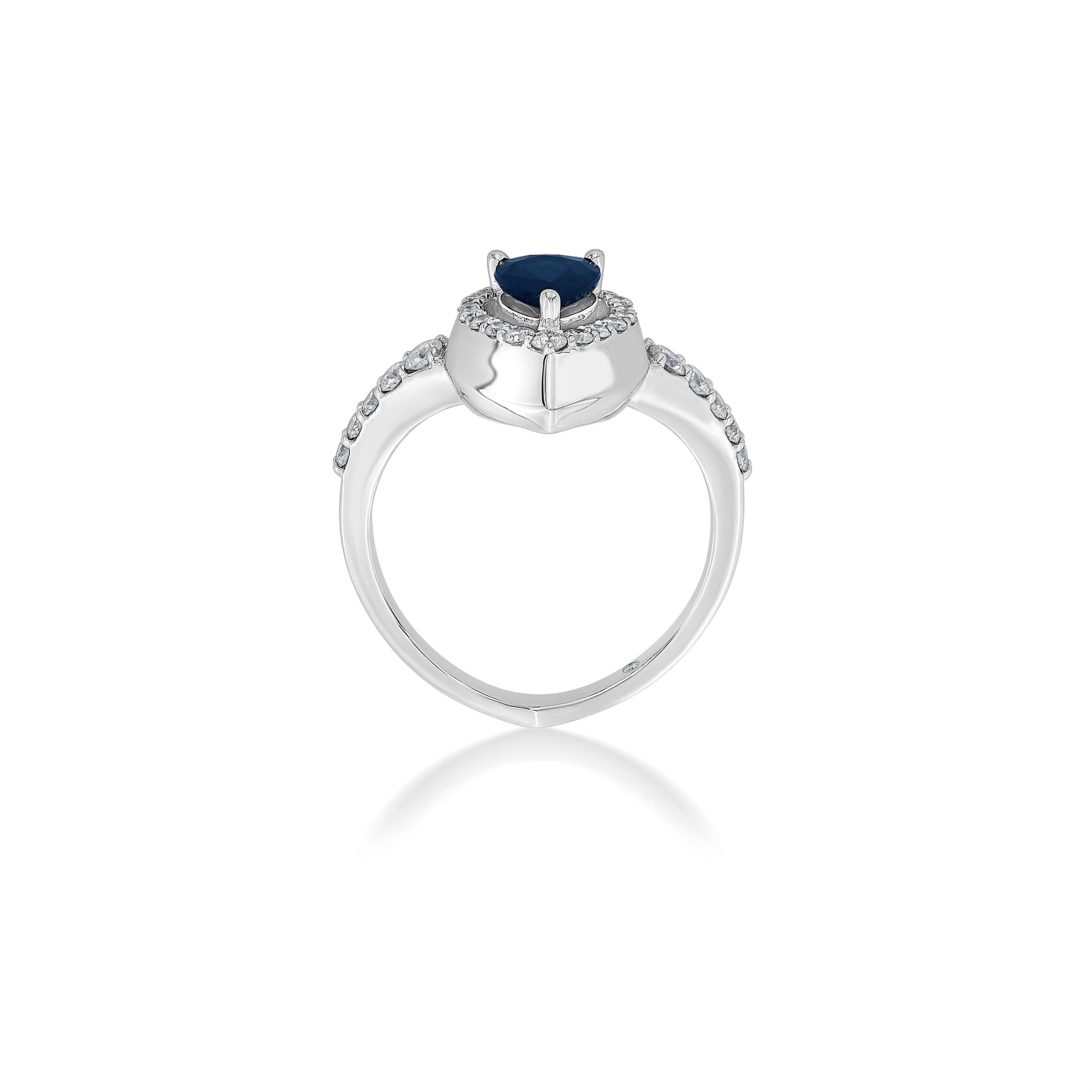 Toren Royal Teardrop Halo Ring