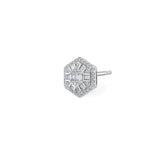 Classic Hexa Glow Diamond Stud Earrings - Zen Diamond India