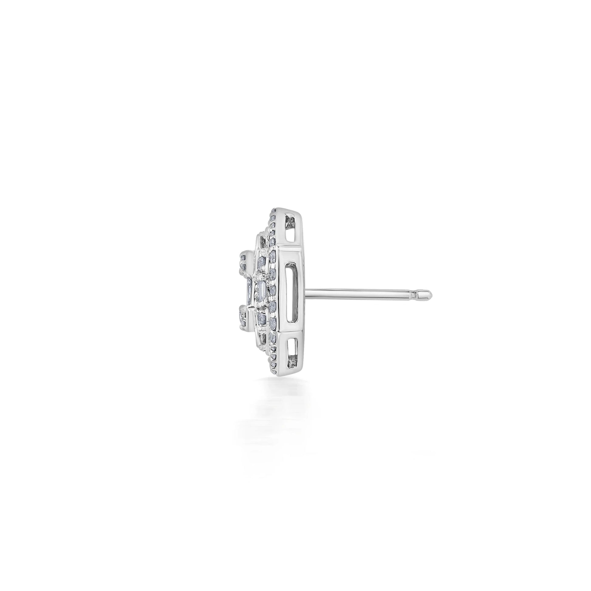 Classic Hexa Glow Diamond Stud Earrings - Zen Diamond India