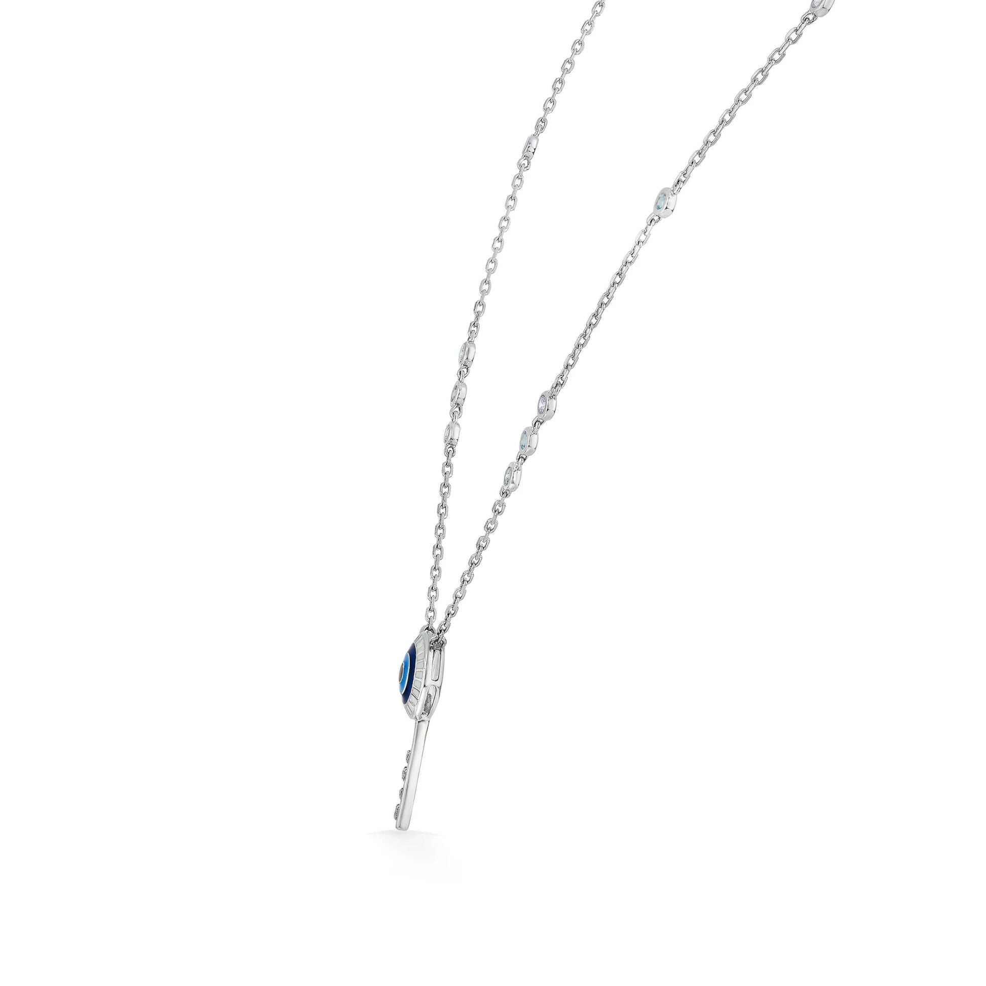 Quirky Guardian Key Evil Eye Pendant - Zen Diamond India