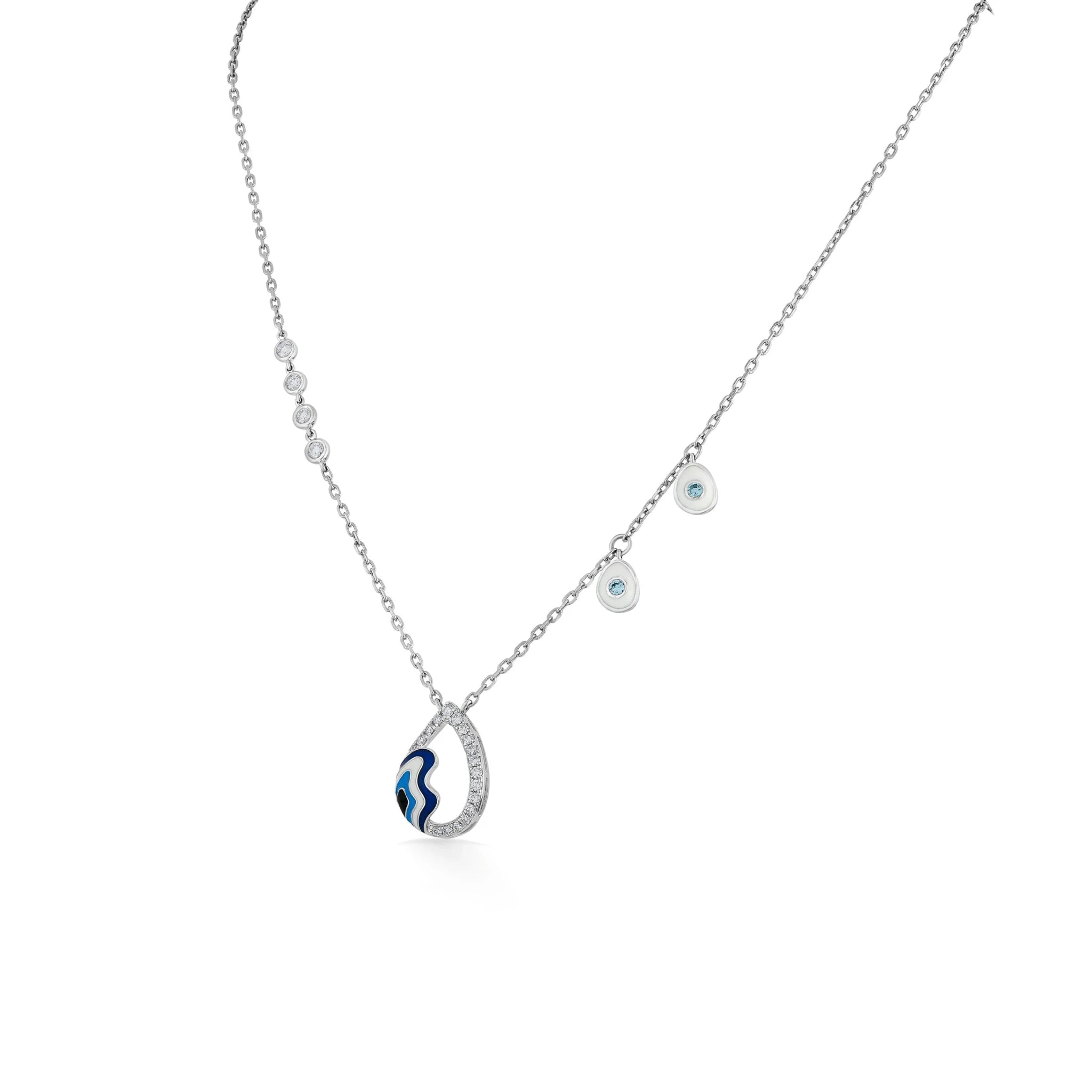 Quirky Ocean Drop Sparkle Pendant - Zen Diamond India
