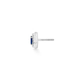 Toren Sapphire Halo Hex Studs - Zen Diamond India