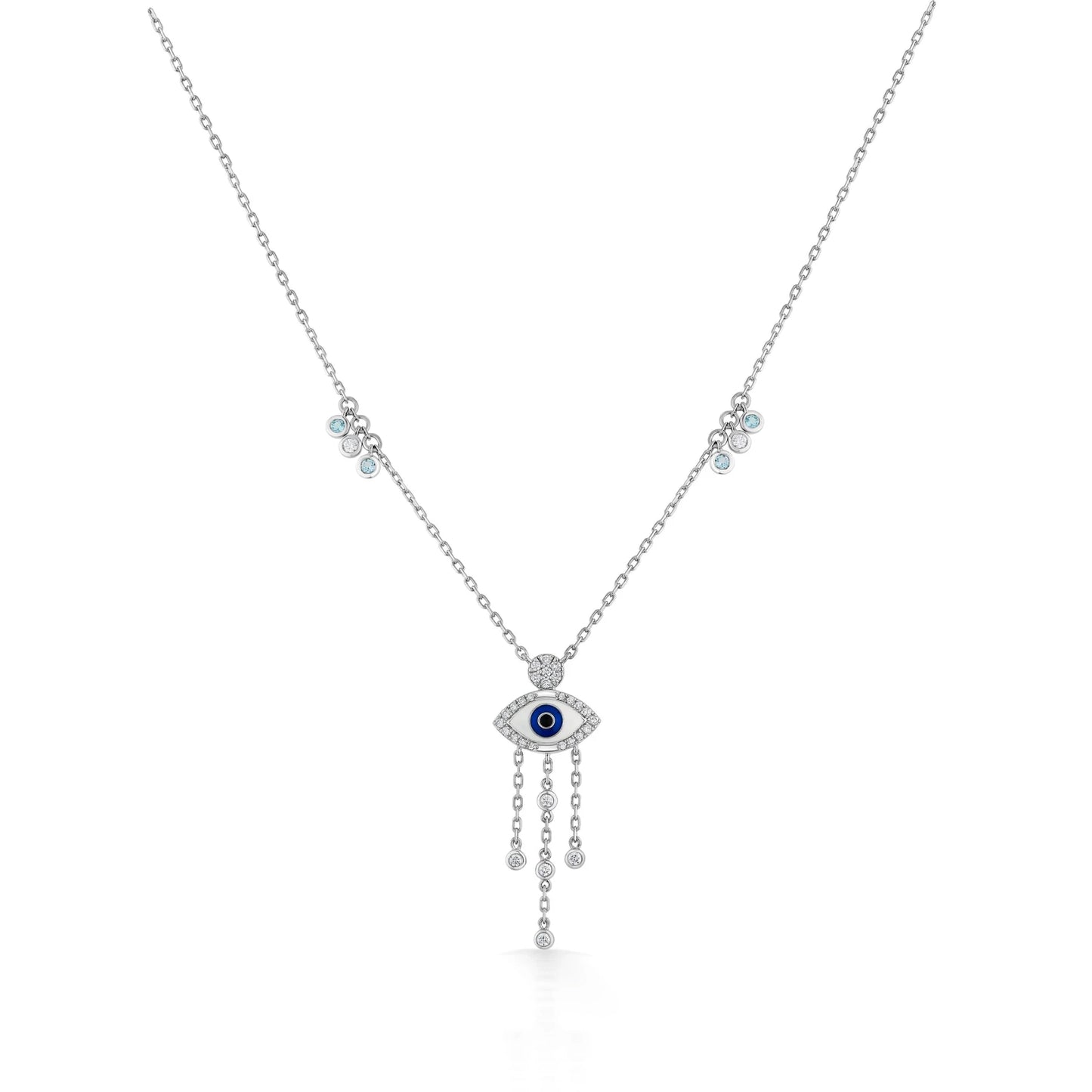 Quirky Drop Evil Eye Pendant - Zen Diamond India