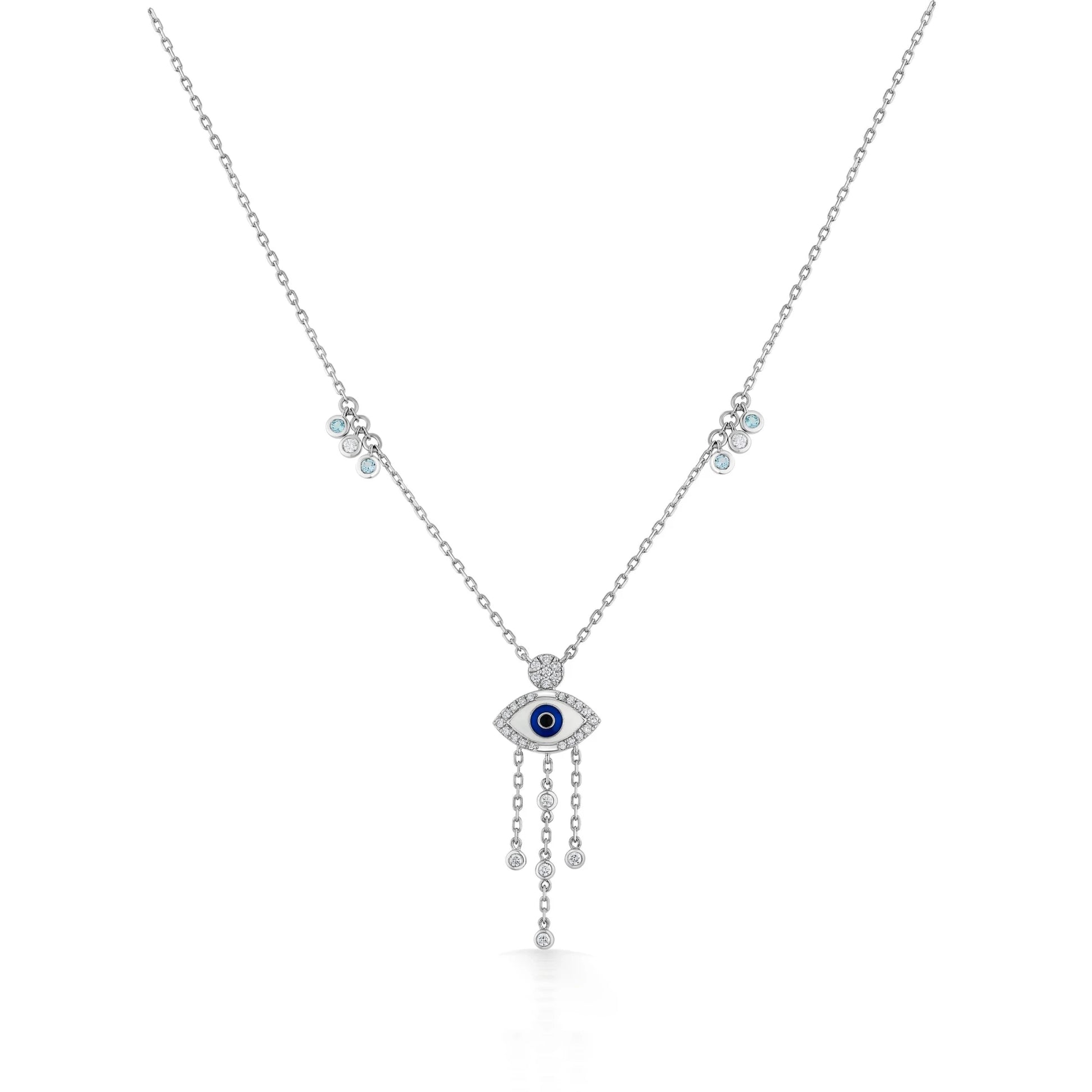Quirky Drop Evil Eye Pendant - Zen Diamond India