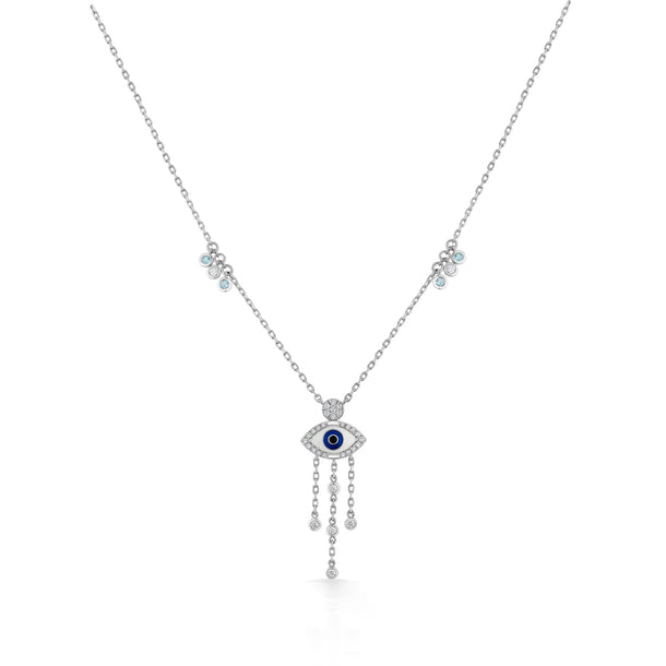 Quirky Drop Evil Eye Pendant - Zen Diamond India
