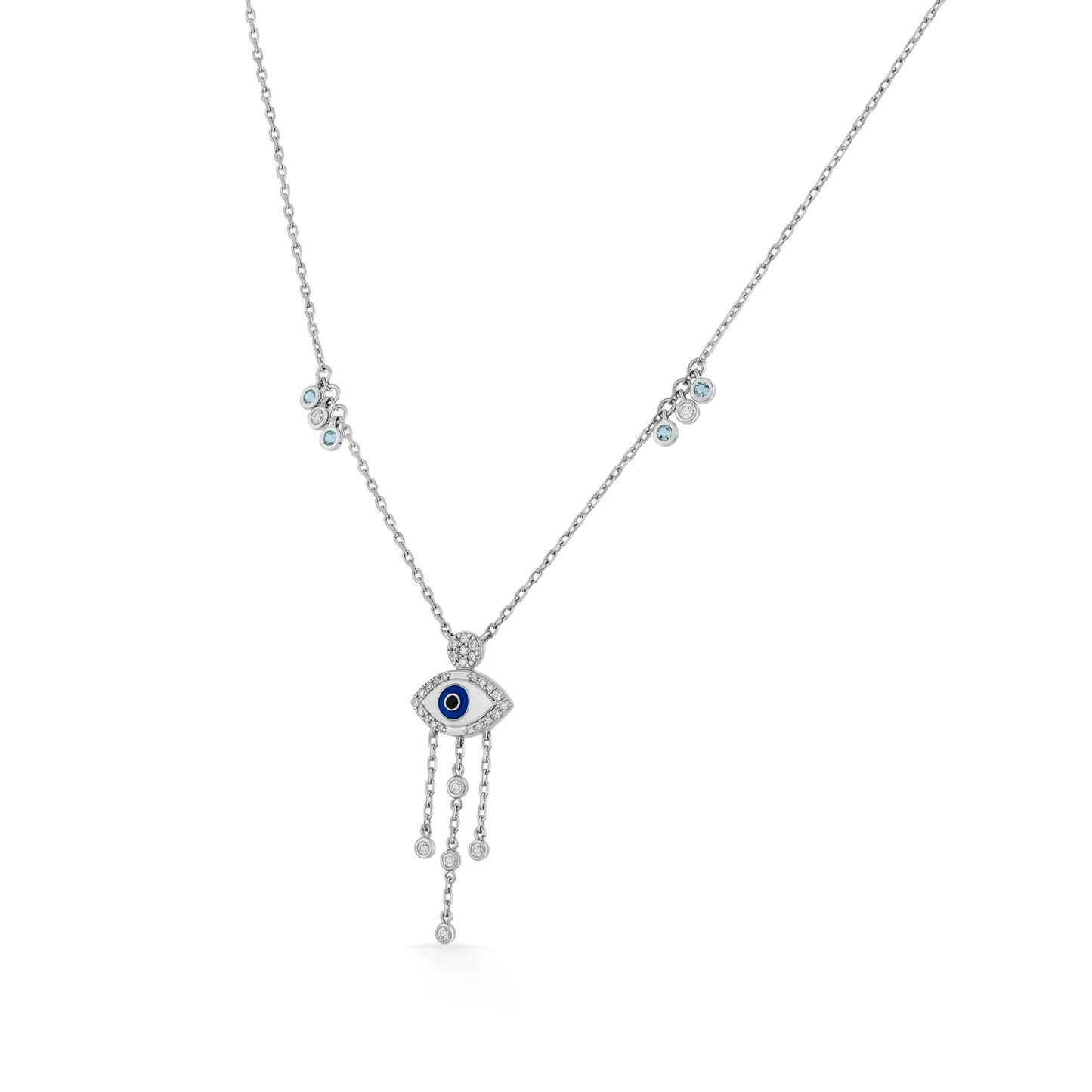 Quirky Drop Evil Eye Pendant - Zen Diamond India